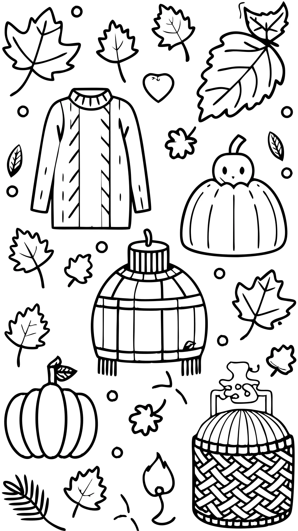 fall theme coloring pages